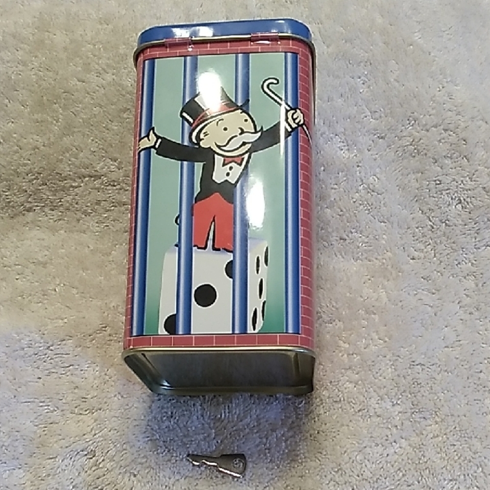 Monopoly Mr. Monopoly Locking Tin - Blue, Red, White - Picture 3 of 6